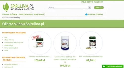 sklep.spirulina.pl - sklep partnerski Spirulina.pl sklep.spirulina.pl - sklep partnerski Spirulina.pl