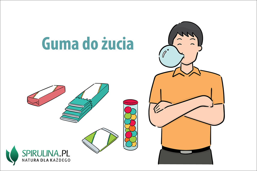 Guma do żucia - czy jest zdrowa? - algi Spirulina i Chlorella