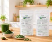 Spirulina i Chlorella z rozerwaną ścianą komórkową