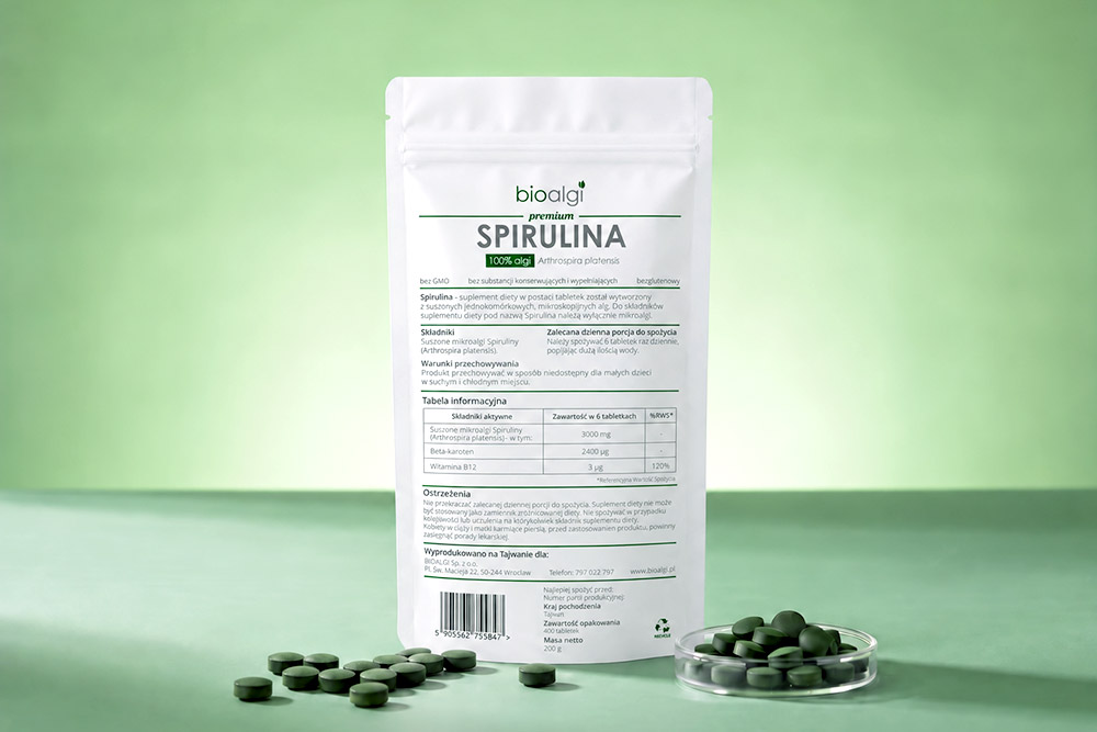 Spirulina w tabletkach Spirulina w tabletkach